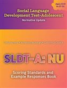 Picture of SLDT-ADOL-NU Scoring Standard and Example Resp Bk