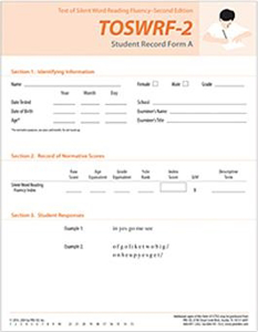 Picture of TOSWRF-2 Student Record Forms A (25)
