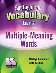 Picture of Spotlight on Vocabulary Level 2 Multiple Meaning Words-Book