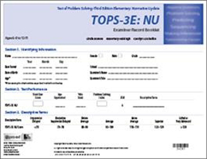 Picture of TOPS-3E:NU Test Forms