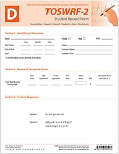 Picture of TOSWRF-2 Student Record Forms D (25)