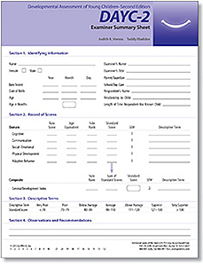 Picture of DAYC-2: Examiner Summary Sheet