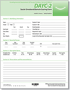 Picture of DAYC-2: Social-Emotional Domain Scoring Forms