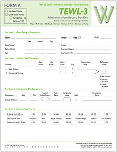 Picture of TEWL-3 Admin/Record Form A (10)