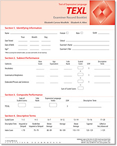 Picture of TEXL Examiner Record Booklets (25)