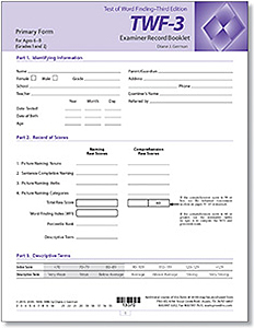 Picture of TWF-3 Primary Record Booklets (10)