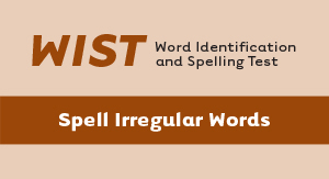 Picture of WIST Irregular Spelling Card