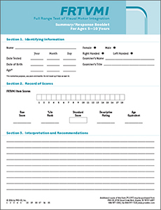 Picture of FRTVMI Summary/Response Booklet, Ages 5-10 (25)