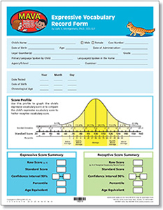 Picture of MAVA: Expressive Vocabulary Record Forms (30)