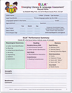 Picture of ELLA Record Forms (2 pkgs of 25)