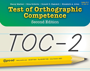 Picture of TOC-2: Test of Orthographic Competence–Second Edition, Complete Kit